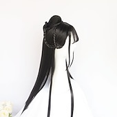 cheap Party Wigs-Vintage Wig Chinese Ancient Style Wig Modelling Wig Hanfu Multi-Purpose Ancient Costume Whole Wig Cap Custom Product Carnival Wig