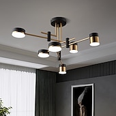 preiswerte Kronleuchter-led deckenleuchte 76/76/101,6 cm geometrische formen kronleuchter metall sputnik geometrisch galvanisierte lackierte oberflächen led nordischen stil 220-240v