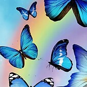 cheap Girl&#039;s 3D Cartoon-Girls&#039; 3D Rainbow Butterfly T shirt Long Sleeve 3D Print Fall Active Kids 4-12 Years Regular Fit