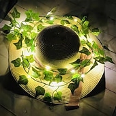 お買い得  電池式-エレガントなウェディング レセプション パーティー 人工植物 LED ストリング ライト 2m クリーパー グリーン リーフ ホーム ウェディング 屋外 アイビー ツタ デコレーション ランプ DIY ハンギング ガーデン パティオ ヤード (電池なし)
