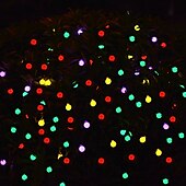 cheap Solar String Lights-Outdoor Solar String Light Solar LED String Lights Matte Bulb Warm White Colorful White 8 Mode Outdoor Waterproof 7M 50LEDs Fairy Lights Christmas Wedding Holiday Decoration Lights Garden Light