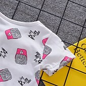 cheap Sets-Girls&#039; 3D Cartoon Bow T-shirt &amp; Shorts Short Sleeve Chic &amp; Modern Basic Casual Kid&#039;s