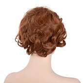 abordables Perruques historiques-Perruque des Années 20 Perruque Flapper Femme Brune Vague de Doigt Perruque Flapper Vintage Cheveux Bouclés Courts Bob Années 1920 Grande Gatsby Perruques Synthétiques d'Halloween