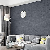 cheap Wallpaper-Wallpaper Self-adhesive Solid Color Wall Fabrics  Non Woven for Home Decoration Waterproof Material Home Decor 53x300cm