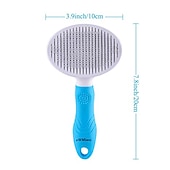 tanie Artykuły do pielęgnacji psów-szczotka dla kota, samoczyszcząca szczotka wygładzająca do zrzucania i pielęgnacji usuwa luźny podszerstek, maty i splątaną sierść grzebień dla kotów szczotka dla psów masaż samoczyszczący