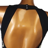 cheap Latin Dancewear-Latin Dance Dress Tassel Crystals / Rhinestones Women&#039;s Performance Daily Wear Sleeveless Spandex