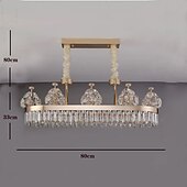 olcso Csillárok-led függő lámpák 80 cm-es lámpás kialakítású csillár rozsdamentes acél galvanizált modern 220-240v