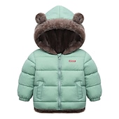 billiga Pojkars dunjacka och parka-Unisex Pojkar Flickor 3D Slät Kappa Ner Långärmad Höst Vinter Aktiv Grundläggande Bomull Barn 2-6 år Gata Semester Normal