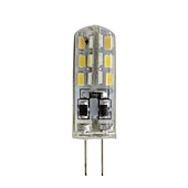 cheap LED Bi-pin Lights-1Pc 1W G4 T3 Landscape LED JC Bi-pin Light Bulb 24 LEDs 3014 SMD 10W Halogen Replacement 360 Beam Angle Chandelier DC12V