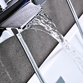 olcso Csaptelepek fürdőkádhoz-kád csaptelep - modern galvanizált falra szerelhető kerámia szelepes kád zuhanycsapok