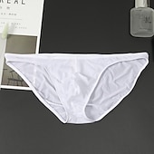 economico Slip, boxer ed intimo Uomo-Per uomo 3 pezzi Slip Di base Poliestere Vita normale Taglie UE / USA Blu chiaro Nero