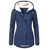 abordables Doudounes &amp; Parkas-Parka Femme Parka Plein Air Manteau d&#039;hiver  Casual Quotidien Manteau Ample Imperméable Décontractée Sportif Veste Manches Longues Couleur éclair Violet Rose Claire Vin / Waterproof