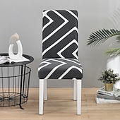 abordables Couverture de chaise de salle à manger-Housse de chaise de cuisine extensible housse de siège de chaise élastique pour salle à manger fête d&#039;hôtel douce durable lavable