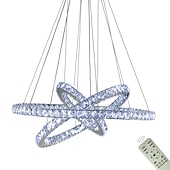 お買い得  グローブデザイン-3リング　70cm　クリスタル　調光可能　LED　シャンデリア　ペンダント　ライト　メタルサークル　電気メッキ　モダン　コンテンポラリートラディショナルク　ラシック　110-120V 220-240V