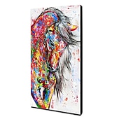 abordables Pinturas de animales-pintura al óleo hecha a mano pintada a mano arte de la pared mintura moderno abstracto caballo animal decoración del hogar decoración lienzo enrollado sin marco sin estirar