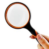 cheap Office Supplies-10X Portable Magnifier Glass Lens Handheld Rubber Handle High Magnifying Glass for Reading Newspaper Jewelry Eye Loupe Glass, Back to School Gift