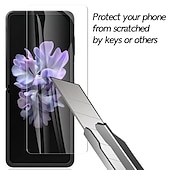 Недорогие Защитные пленки для Samsung-2 комплекта Телефон Защитная пленка Назначение Samsung Galaxy Z Flip 4 Z Flip 3 Z Flip Z Flip 2 Гидрогель ТПУ Самозаживление Анти-пузыри Против отпечатков пальцев HD Защита от царапин