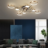 זול תושבות רצף ותושבות חצי-רצף-תאורת led תקרת 120 ס&quot;מ עיגול עיצוב קו עיצוב צורות גיאומטריות אורות אחיזה אקריליק בסגנון אמנותי גימורים צבוע ליניארי מודרני בסגנון נורדי 220-240v