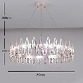 baratos Candeeiros de Lustre-luminária led pendente 60 cm lanterna desgin lustre aço inoxidável galvanizado moderno 220-240v