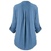 preiswerte Damen Arbeitsoberteile-Damen Hemd Spitzenhemd Tunika Hemdbluse elegant Urlaub Damen einfarbig Blumenspitze Häkel Langarm normale Oberteile Hemdkragen Party Casual Alltag Schwarz Weiß Wein Mintgrün