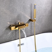 olcso Csaptelepek fürdőkádhoz-kád csaptelep - modern galvanizált falra szerelhető kerámia szelepes kád zuhanycsapok