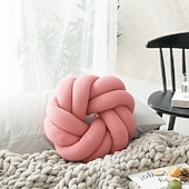 baratos Almofadas de chão-Travesseiro de nó redemoinho travesseiro de chão bola almofadas decorativas 13,8 polegadas travesseiro macio redondo atado para casa cama quarto decoração sofá escritório decoração travesseiro de