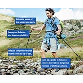 ieftine Εργαλεία Χειρός-reglați stâlp de trekking în 5 secțiuni aliaj de aluminiu pliabil ultra-ușor telescopic în aer liber bastoane de drumeție pliabile bastoane de trekking camping portabil baston de drumeție baston de