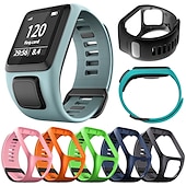 رخيصةأون عصابات الساعات الأخرى-حزام إلى TomTom Adventure Golfer 2, Runner Spark 3/2 Cardio+Music سيليكون إستبدال حزام مطاط متنفس عصابة الرياضة معصمه