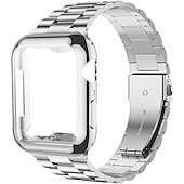 billige Apple Watch-bånd-Lenkearmbånd Kompatibel med Apple Watch-klokkereim med Case Metalllås Spenne Rustfritt stål Erstatningsklokkerem til 38mm 40mm 41mm 42mm 44mm 45mm 49mm iwatch Series Ultra 8 7 6 SE 5 4 3 2 1