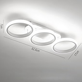 cheap Dimmable Ceiling Lights-LED Ceiling Light 34.5 52.5 cm Cluster Design Square Line Design Flush Mount Lights Aluminum Vintage Style Metal Linear Painted Finishes LED Vintage 220-240V