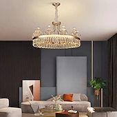 cheap Chandeliers-LED Pendant Light 60 cm Lantern Design Chandelier Stainless Steel Electroplated Modern 220-240V