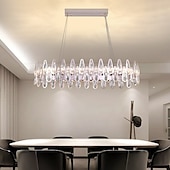 baratos Candeeiros de Lustre-luminária led pendente 60 cm lanterna desgin lustre aço inoxidável galvanizado moderno 220-240v