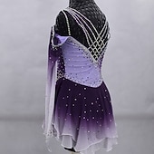 economico Abiti da Pattinaggio Artistico-Vestito da pattinaggio artistico Per donna Da ragazza Pattinaggio sul ghiaccio Vestiti Completi Grigio Croce posteriore Retato Elastene Elevata elasticità Addestramento Competizione Vestiti da