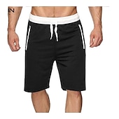 cheap Mens Active Shorts-Men&#039;s Running Shorts Workout Shorts Drawstring Zipper Pocket Bottoms Casual Athleisure Breathable Soft Sweat wicking Gym Workout Performance Basketball Sportswear Activewear Solid Colored Black