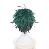 お買い得  アニメウィッグ-緑谷出久かつらマスク 僕のヒーローアカデミア デクコスプレウィッグ 緑谷出久コスプレ ハロウィンかつら