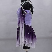 economico Abiti da Pattinaggio Artistico-Vestito da pattinaggio artistico Per donna Da ragazza Pattinaggio sul ghiaccio Vestiti Completi Grigio Croce posteriore Retato Elastene Elevata elasticità Addestramento Competizione Vestiti da