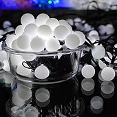 cheap Solar String Lights-Outdoor Solar String Light Solar LED String Lights Matte Bulb Warm White Colorful White 8 Mode Outdoor Waterproof 7M 50LEDs Fairy Lights Christmas Wedding Holiday Decoration Lights Garden Light