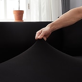 ieftine Cuvertură Canapea-husă de canapea elastică husă elastică visiniu canapea secțională fotoliu loveseat 4 sau 3 locuri canapea în formă de l protector de mobilă husă anti-alunecare moale lavabilă