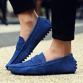 abordables Semi-formel-Mocassins en similicuir pour hommes, chaussures de conduite décontractées à enfiler avec semelle antidérapante - parfaites pour un usage quotidien