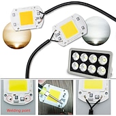 رخيصةأون لمبات الكرة LED-1 قطعة 50 واط Uttral مشرق led قطعة خبز رقاقة 110 فولت 220 فولت المدخلات الذكية IC ل DIY LED ضوء الفيضانات الدافئة الباردة الأبيض