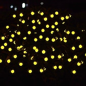 cheap Solar String Lights-Outdoor Solar String Light Solar LED String Lights Matte Bulb Warm White Colorful White 8 Mode Outdoor Waterproof 7M 50LEDs Fairy Lights Christmas Wedding Holiday Decoration Lights Garden Light