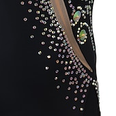 cheap Latin Dancewear-Latin Dance Dress Tassel Crystals / Rhinestones Women&#039;s Performance Daily Wear Sleeveless Spandex