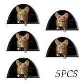 billiga Dekorativa väggstickers-5 st mushål väggdekaler för inomhus utomhus unika djur dekorationer för sovrum vardagsrum kontor 10x10cm
