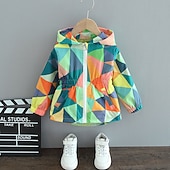 tanie Dziecięce kurtki na zewnątrz-Dla dziewczynek 3D Motyl Trenczy Płaszcz Długi rękaw Jesień Zima Śłodkie Sportowy Dzieci 2-6 lata Urlop Ulica Regularny