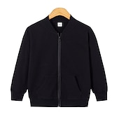 voordelige Bovenkleding-Uniseks Jongens Voor meisjes 3D Effen Jas Jack Lange mouw Herfst Actief Basic Kinderen 3-13 jaar Vakantie Straat Normale pasvorm