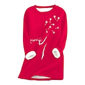 ieftine Hanorace căptușite cu fleece-Pentru femei Mărime Plus Hanorac pulover Cămăși din lână Pisica Cald Activ Plover Manșon Lung Rotund Crewneck Topuri obișnuite Stradă Casual Negru Galben Roz Îmbujorat Roșu-aprins Albastru piscină