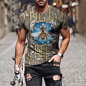 ieftine Tricouri cu imprimeu animal-Bărbați Grafic Animal Tigru Cămașă Tricou Tricouri Manșon scurt Tricou Tipărire 3D Stil Nautic Cămașă Designer De Bază Croi Slim Casual Zilnic Sfârșit de săptămână Negru Portocaliu Trifoi Vară