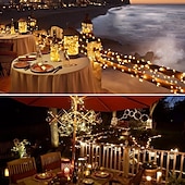 cheap Battery String Lights-30 PCS 12PCS 6PCS Fairy Lights Battery Operated (Included) 600LED 240LED 120LED Mini String Lights Waterproof Copper Wire Firefly Starry Lights for Halloween Party Christmas Festivals Decorations