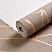 voordelige Behang-cool wallpapers structuurbehang muurschildering vlies 3d behang moderne print reliëf streep wandbekleding sticker film voor thuis woonkamer slaapkamer binnen tv achtergrond home decor 53*1000cm