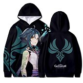 cheap Cartoon &amp; Movie Character Graphic-Genshin Impact Xiao Anime Cartoon Manga Anime 3D Harajuku Graphic For Couple&#039;s Men&#039;s Women&#039;s Adults&#039; Back To School 3D Print